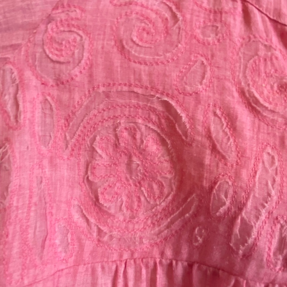 Sundance Pink Sunwashed Embroidered High Low V-Neck Tunic SZ M - Picture 10 of 12